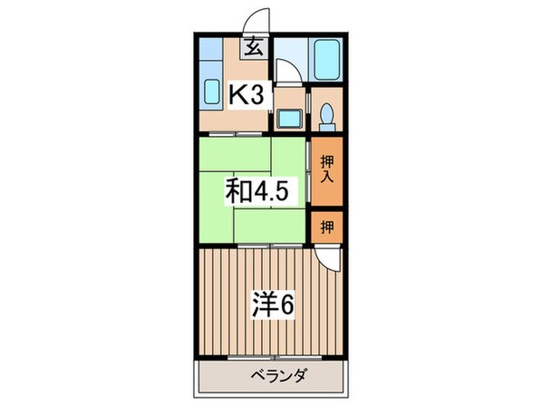 江上ハイツの物件間取画像